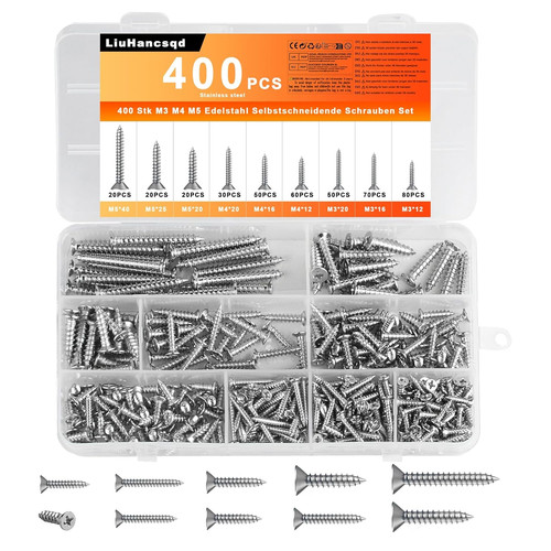 Set 400 viti - 400, autofilettanti