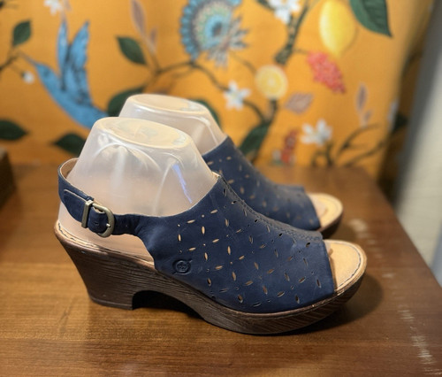 Sandali con zeppa born - born, navy