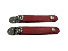 Serramantice per fisarmonica in extra cuoio con piastra nichelata cm 8,5