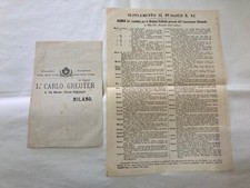 DOCUMENTO RISORGIMENTO ELEZIONI POLITICHE LOMBARDIA GARIBALDI-CONTE CAMILLO....