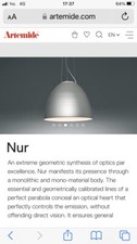 lampadario artemide nur