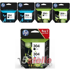 CARTUCCE ORIGINALI NERO/COLORE HP 304/304XL A SCELTA