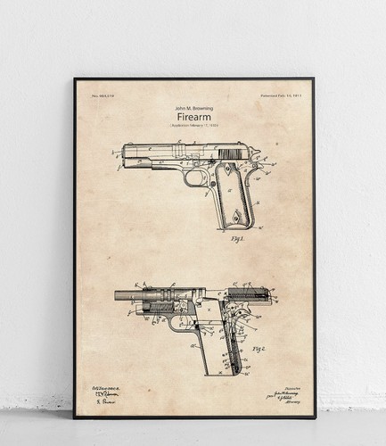 Pistola colt 1911 - pistola, disegno