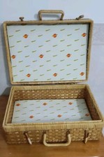 Cestino Vimini Per Picnic Vuoto Vintage 