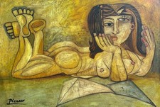 Pablo Picasso olio su tela