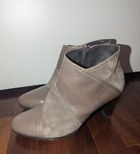 Bottines stivaletti con tacco ankle boots beige marron
