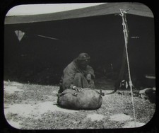 Glass Magic Lantern Slide GIRL
