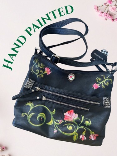 Borsa upcycled dipinta mano - upcycled,
