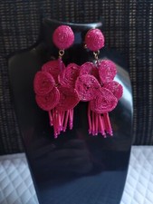 Orecchini pendenti Zara rosa