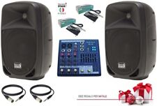 KARAOKE PROFESSIONALE CASSE AMPLIFICATE ITALIAN STAGE MIXER + MICROFONI BETA 58A