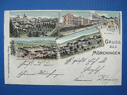 Litho gruss aus mörchingen - ak,