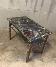 tavolino  salotto industriale Vintage Modernariato Ferro E Legno 