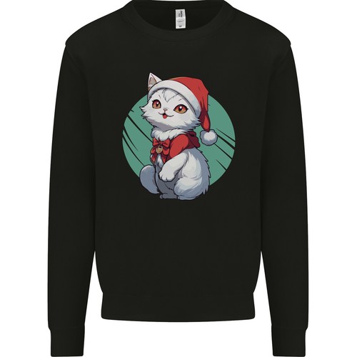 Felpa uomo con gatto natale - felpa,