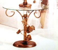 TAVOLINO IN FERRO BATTUTO ORO
