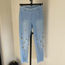 Leggings Calzedonia Denim con alcune borchie. Strass elasticizzati, eleganti taglia S