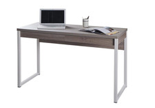 SCRIVANIA DISEGNO CON GAMBE IN METALLO E 2 CASSETTI CM.120X50X75H ROVERE TARTUFO