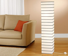 ASIA Lampada a Stelo Di Design 1215L in Carta Di Riso, Fatta a Mano, in Bianco, 