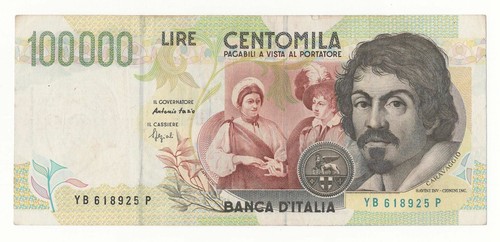 100000 lire caravaggio - 100000, ii°