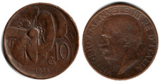 10 centesimi 1925 - MONETE