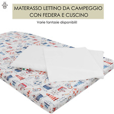 Babysanity® Materassino Lettino da Campeggio con Federa e Cuscino Universale H4