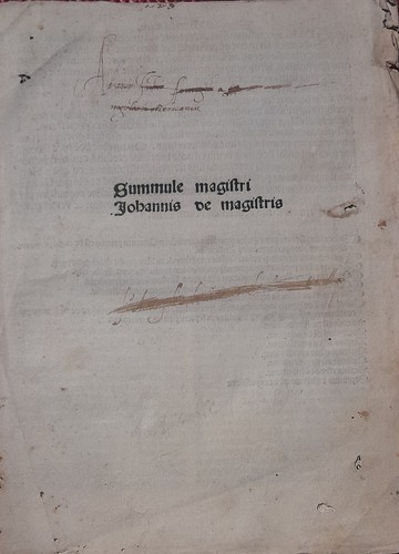 Incunabolo summule magistri - incunabolo:,