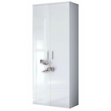 Scarpiera LINDO in laminato, 11 ripiani, con 2 ante bianco lucido o specchiate