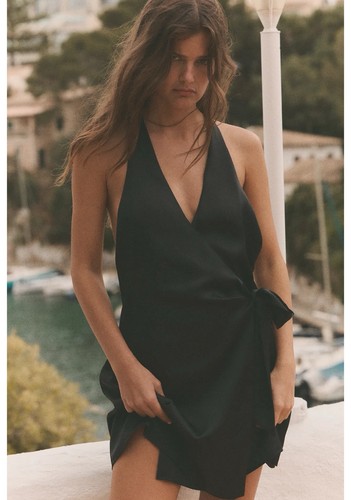 Abito raso con scollo v - in,