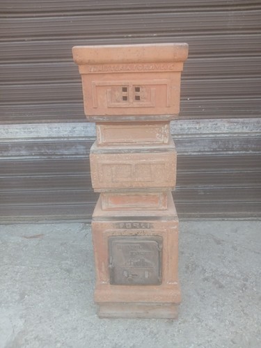 Antica stufa terracotta - antica, in