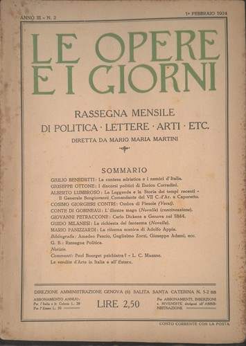 Opere giorni - i, –
