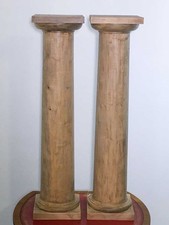 Coppia colonne antiche in legno