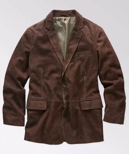 Blazer uomo pelle scamosciata