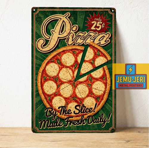 Insegna latta poster pizza - insegna,
