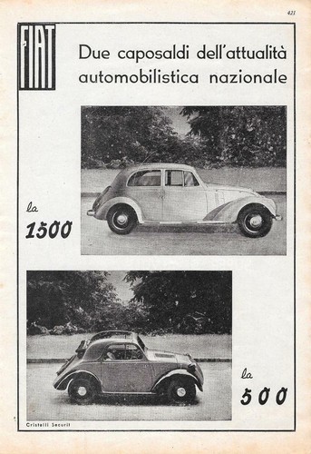 Fiat 1500 500 radio - 500, cge