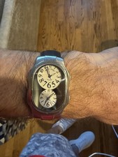 Orologio Uomo Philip Stein Teslar Doppio Fuso Orario Acciaio Inox Quadrante Nero Quarzo