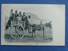 SICILIA-ANTICA CARTOLINA-CARRO SICILIANO-VIAGGIATA 1901-ANIMATISSIMA