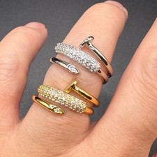 Anello chiodo oro nuovo con