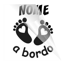 Adesivo BIMBO/A a bordo personalizzato con nome, scegli nome e colore