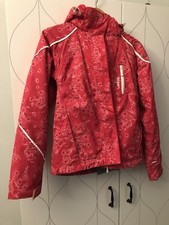 Giacca da donna rosa fiori sci snowboard 36/XXS