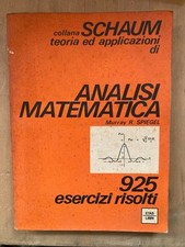 collana schaum teoria ed applicazioni di analisi matematica 925 esercizi risolti