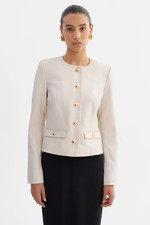 Giacca donna pelle bianca