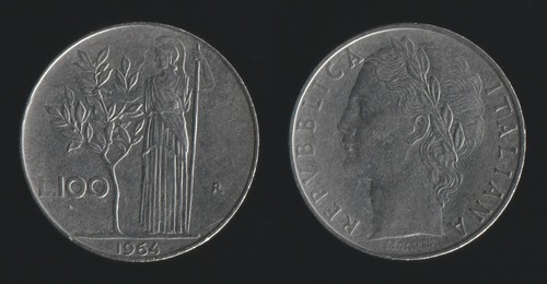 100 lire 1964 - -, italia