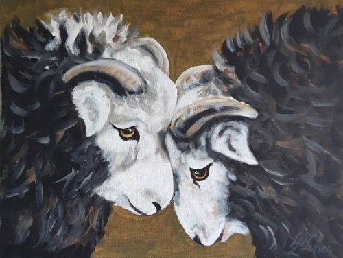 Quadro pecora fattoria arte