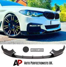 Spoiler splitter anteriore BMW Serie 5 G30 G31 PRE-LCI fibra di carbonio labbro M Sport 17+
