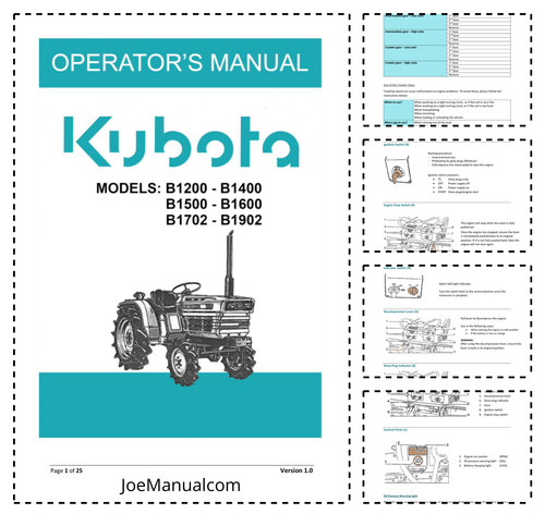 Kubota b1200 b1400 b1500 - kubota, b1600