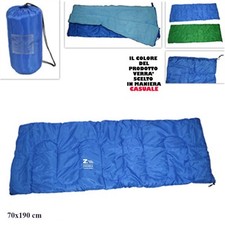 SACCO A PELO 70x190 cm IN POLIESTERE CON SACCA TRASPORTO PER CAMPEGGIO SPIAGGIA
