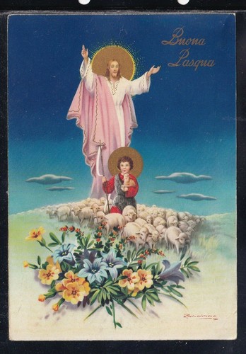 Cartolina buona pasqua - buona, gesù