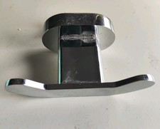 Appendiabiti da parete porta asciugamani doppio cromato accessori bagno gancio