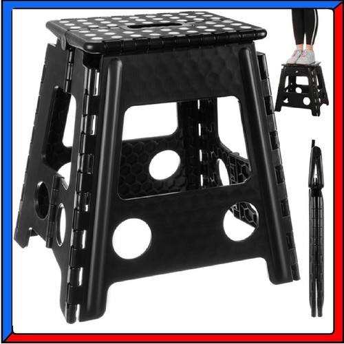 Sgabello pieghevole 39cm nero - 39cm,