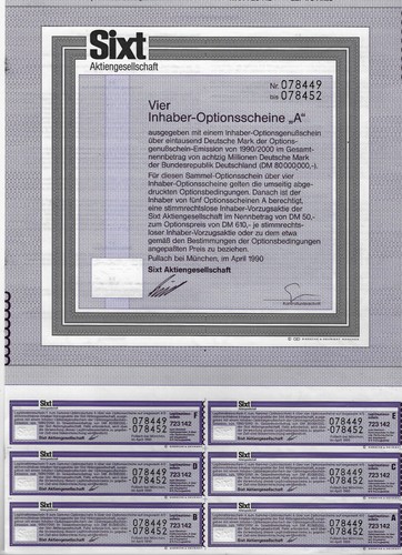 1990 sixt noleggio auto - ,
