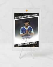 Diego Maradona Trading Card Fanart Auto Firma Autografo Limitato